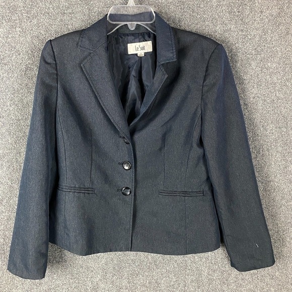 Le Suit Blazer Women's Size 10 Navy‎ Blue 100^ Polyester Adults - Picture 1 of 9